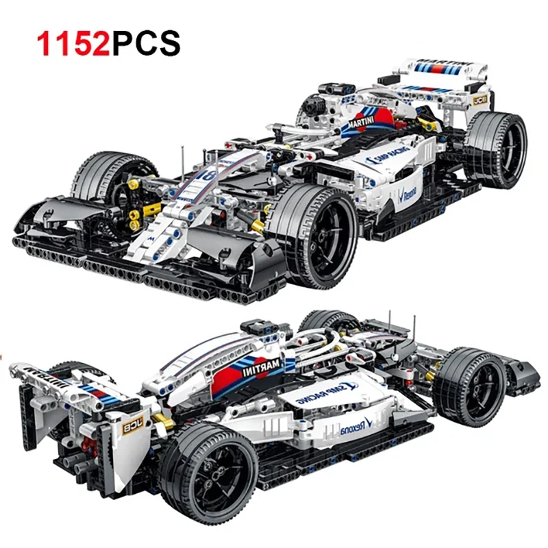 1152Pcs Technical 023004 Formula Cars F1 Building Blocks Sports Racing Cars Kit Super Model Bricks Toys For Kids Boys Gifts