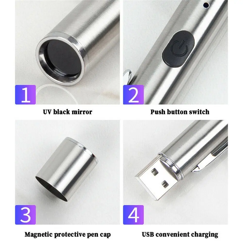 5w Cat Usb Moss Light Professional Waterproof Rechargeable Stainless Steel 365uv Pet Fungus Detection Lamp pet toys cat toy