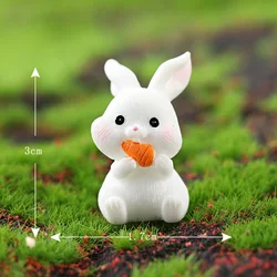 Cute Cartoon Rabbit Resin Miniature Ornament - Home and Garden Accessory (06)