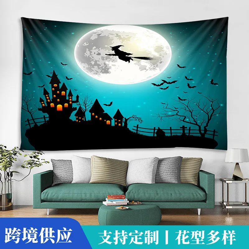 

Hot Sale Tapestry 3D Digital Printing Halloween Tapestry Series Background Fabric Bedside and Sofa Hanging Cloth