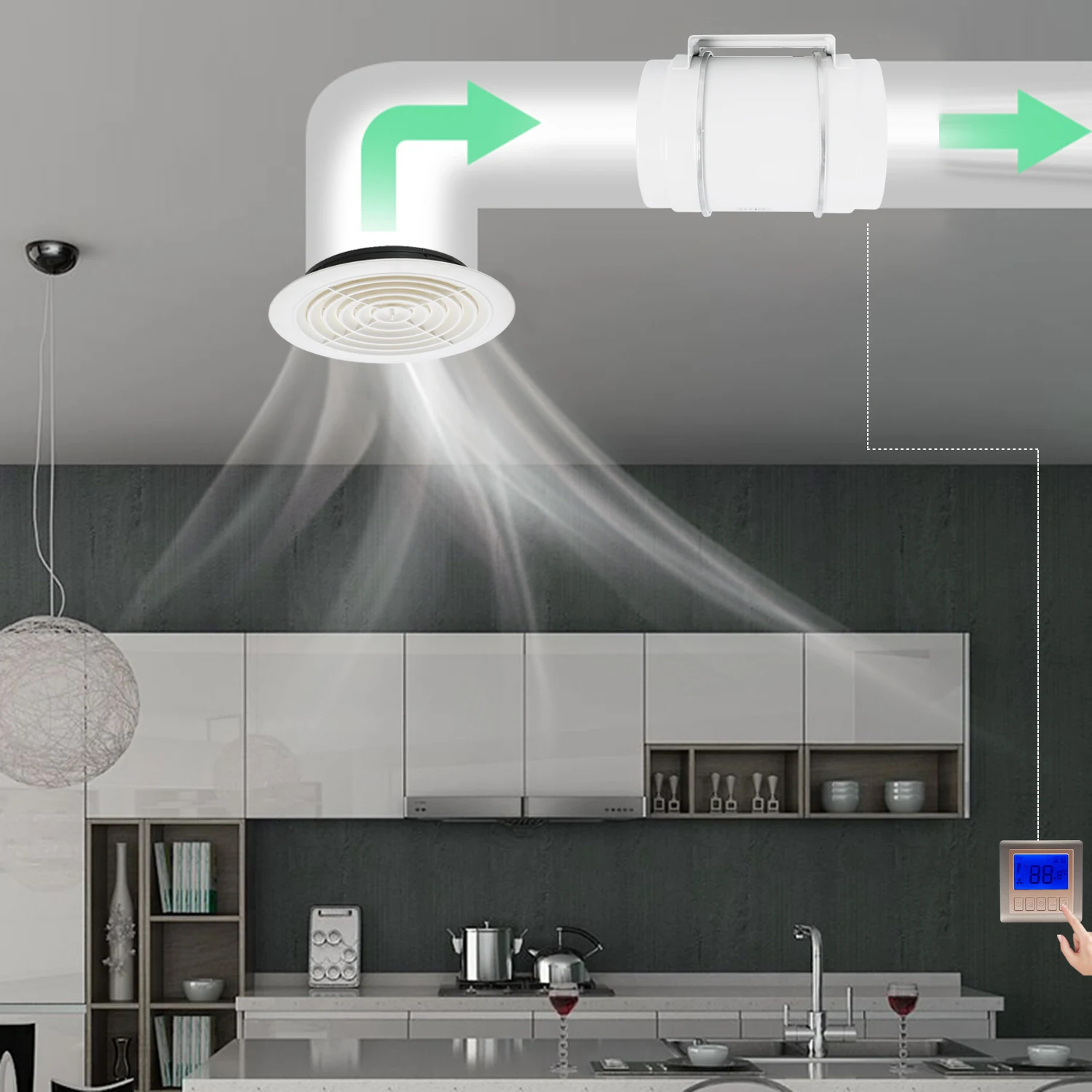 Ventilation Fan Controller | Smart Bathroom Exhaust Fan | Smart Inline  Bathroom Fans - 8 - Aliexpress