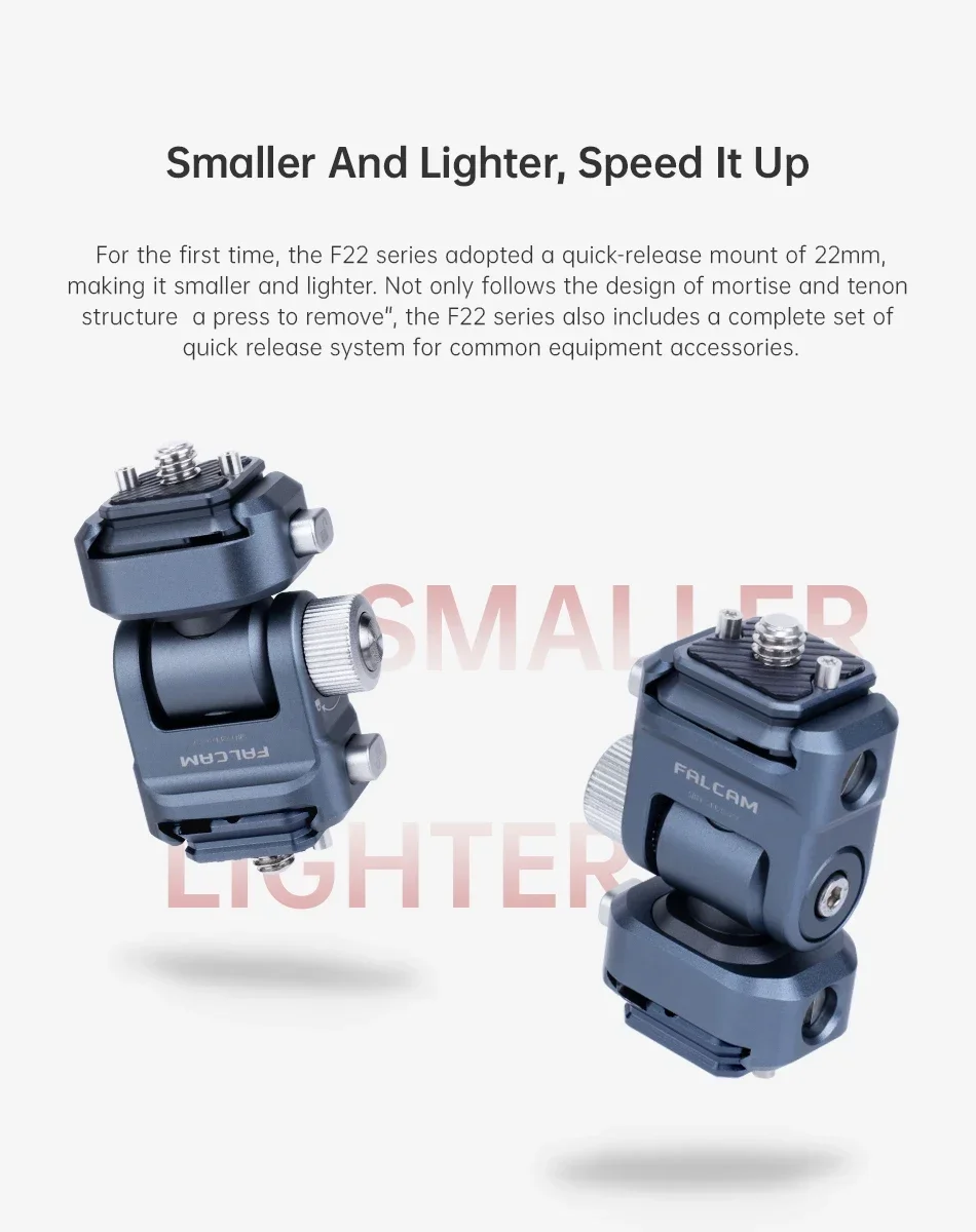 Falcam F22 2543 Quick Release Tilt Head with Dual Quick Release Plates for DSLR