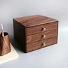 3 Tier Drawer Stash Box Desktop Organizer Handmade Wood Storage Box Bins 2