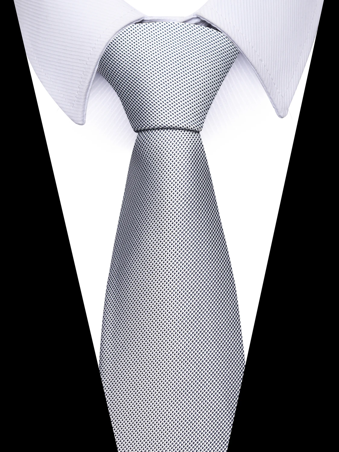 100% Silk Brand Ties Men Jacquard Silk 8 cm Necktie Suit Accessories Solid Black Fit Business Workplace