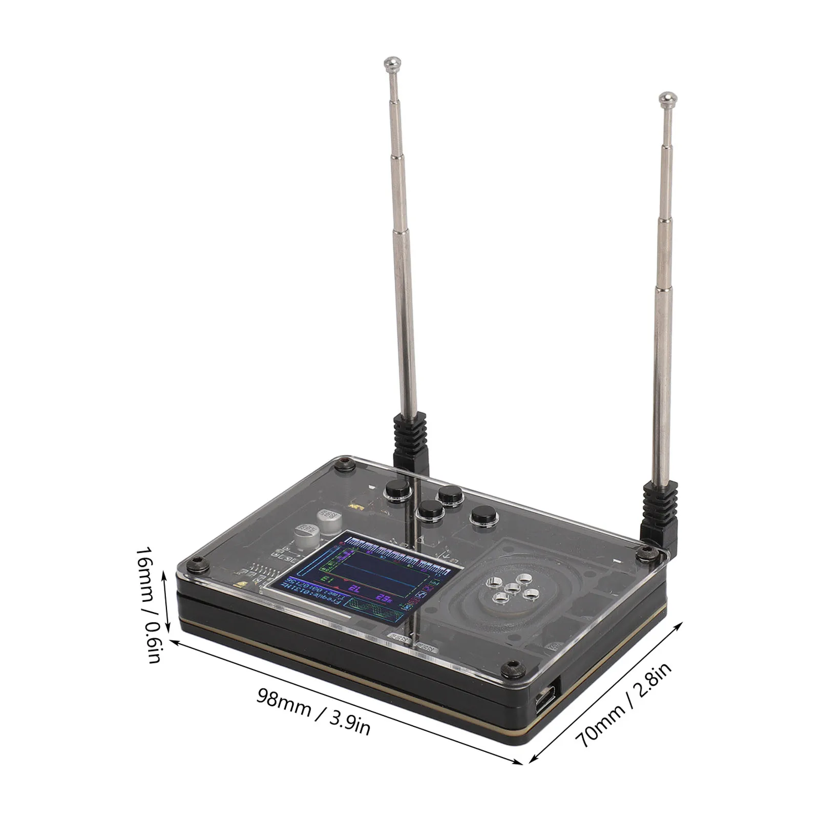 Mini Theremin Instrument Antenna Calibration Function Theremin Musical Module Type C Interface Color Screen for Musicians