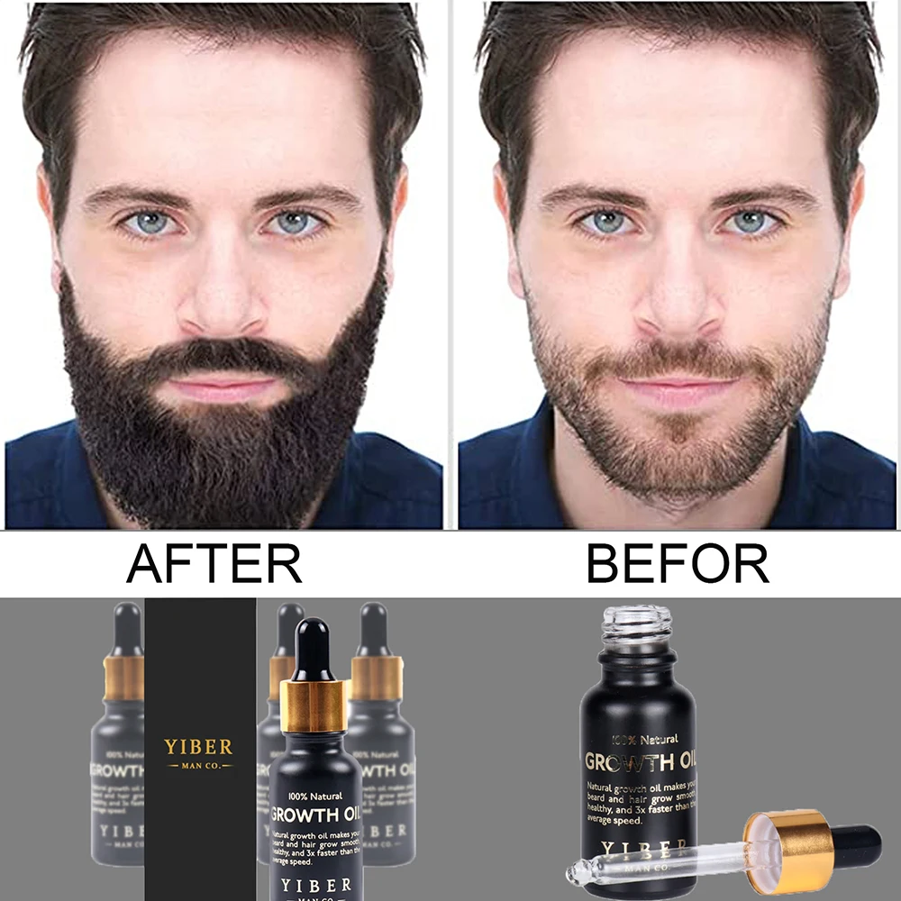 Beard Growth Oil for Men Capillary Essential Oils Anti Hair Loss Beard Hair Follicle Repair Fast Hair Regrow Rosemary Beard oil