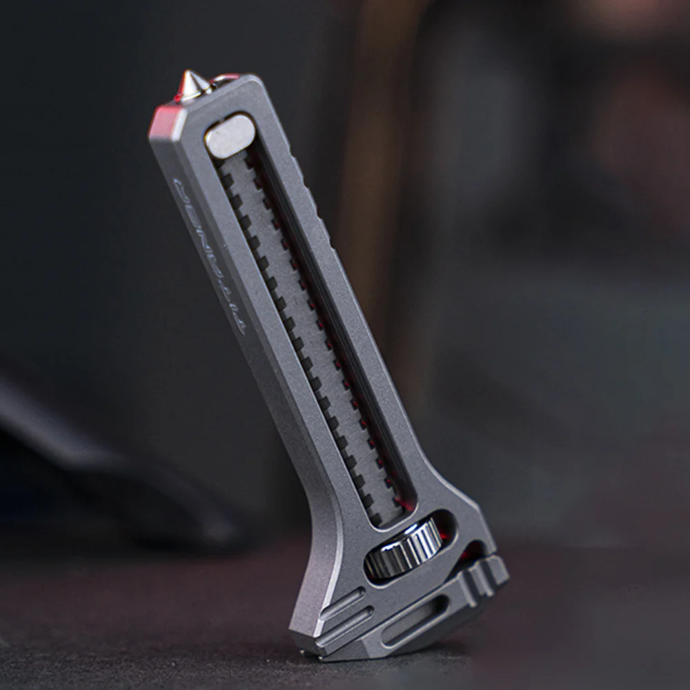 

Mini Adjustable Wrench Multifunctional Titanium EDC Tool, Combined Bottle Opener, Nail Puller And Caliper