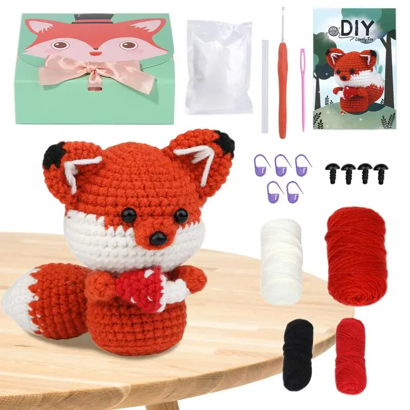 Beginners Crochet Kit DIY Hand-Woven Material Bag Kit Made Crochet Penguin  Dolls Toys for Friend Kids Children - AliExpress