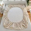 Bonenjoy 100% Cotton Bedsheet Print Fitted Sheets Bed 90/100/120/150/180/200cm Covers Home Bed Linen sabanas (No Pillowcase) 6