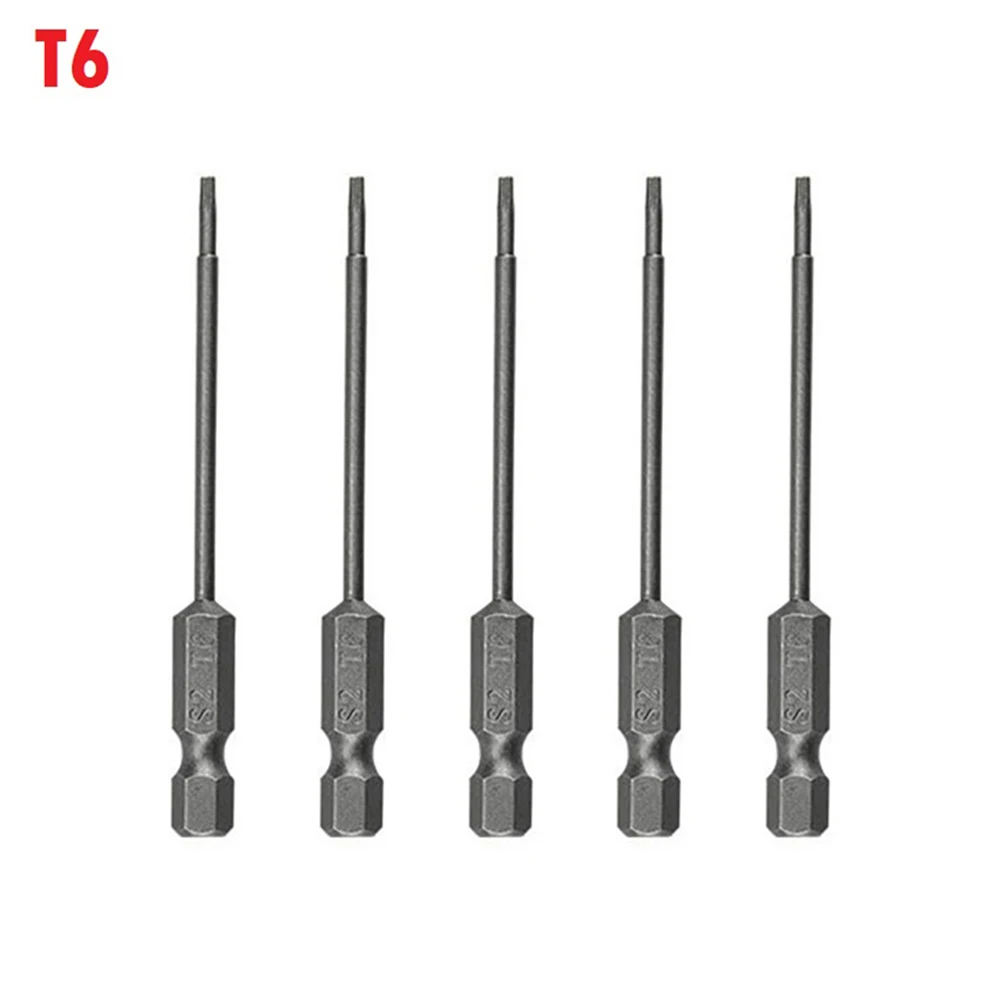 

Durable Screwdriver Bits 60HRC Torx 5pcs T8 75mm T9 Alloy Steel Electric Drill Hand Screwdrivers Magnetic Head