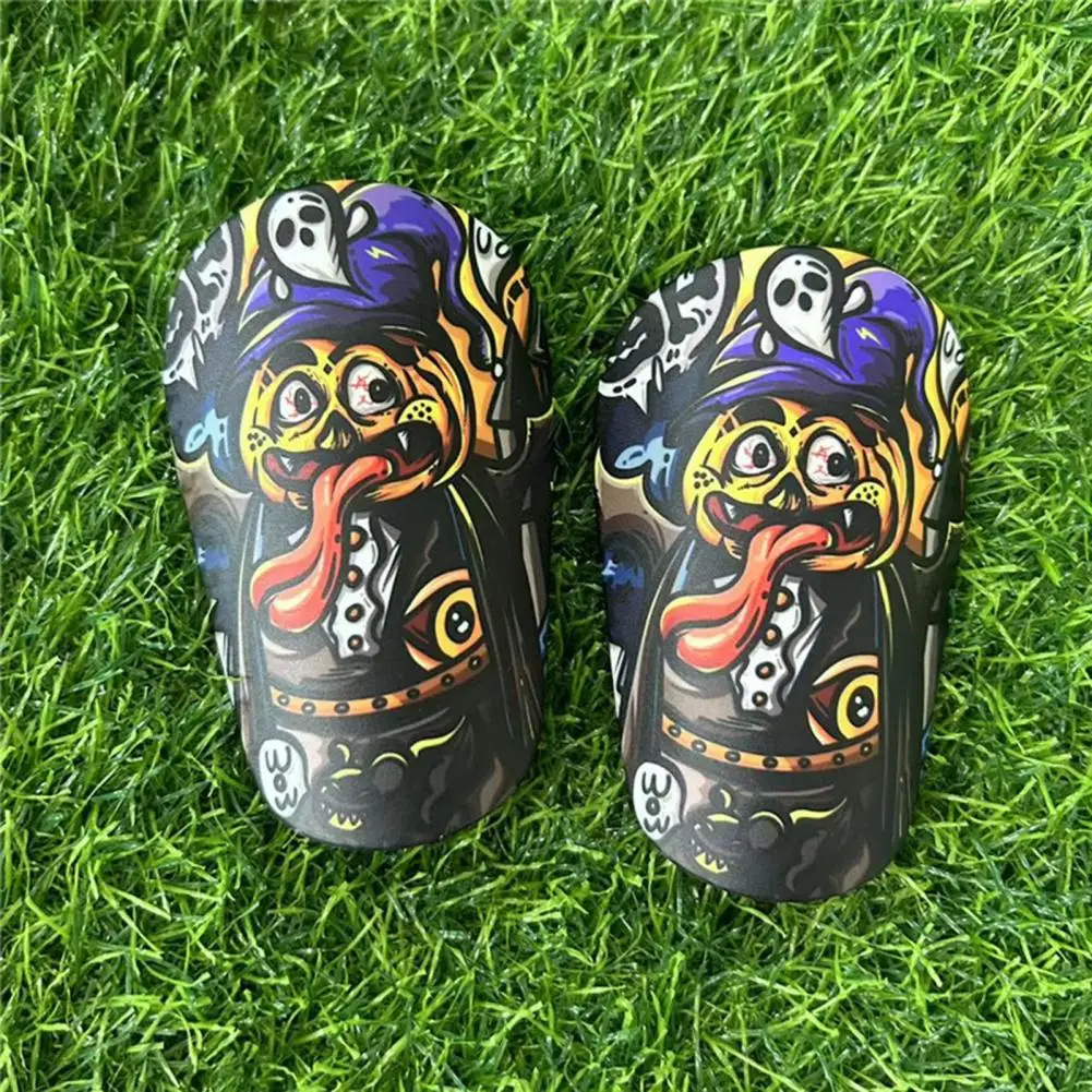 1 Pair Mini Soccer Shin Guards Cartoon EVA Foam Shin Guards Shock Absorbing Soccer Leg Protector Football Training