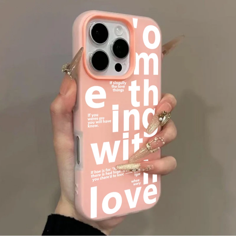 Shockproof Phone Case with English Alphabet Pattern