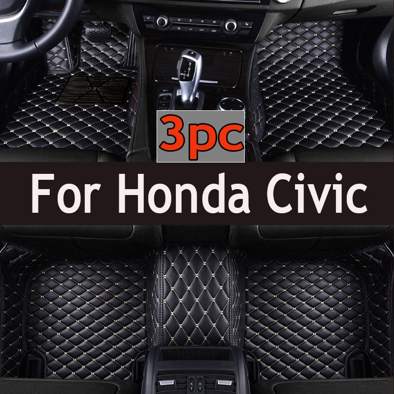

Car Floor Mats For Honda Civic 2015 2014 2013 2012 Auto Decoration Leather Carpets Accessories Styling Parts Protect Waterproof