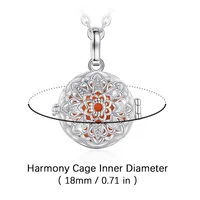 Eudora Harmony Ball 18mm Flower Cage Necklace Angel Caller Bola Pendant Pregnancy Chime Maternity Exquisite Jewelry Party Gifts 2