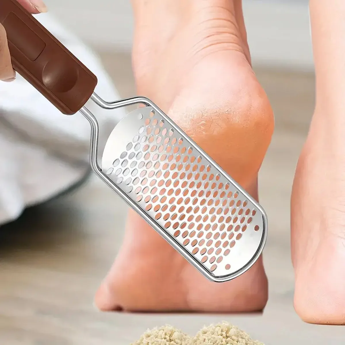 new stainless steel portable rasp pedicure foot file callus remover dead skin foot scraper foot grater scrubber for wet dry Foot File Foot Scrubber Pedicure - Callus Remover for Feet Professional Foot Grater Rasp Foot Scraper Corns Callous Removers Dry