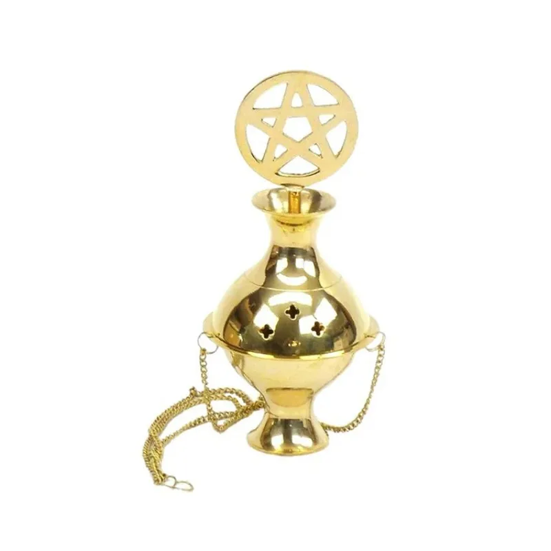 Figuren Shop GmbH Ritual schaal van koper - pentagram medium | koperen schaal, rookschaal, ceremoniële decoratieve schaal, 10,5 cm Figuren Shop GmbH Ritual schaal van koper - pentagram medium | koperen schaal, rookschaal, ceremoniële decoratieve schaal, 10,5 cm