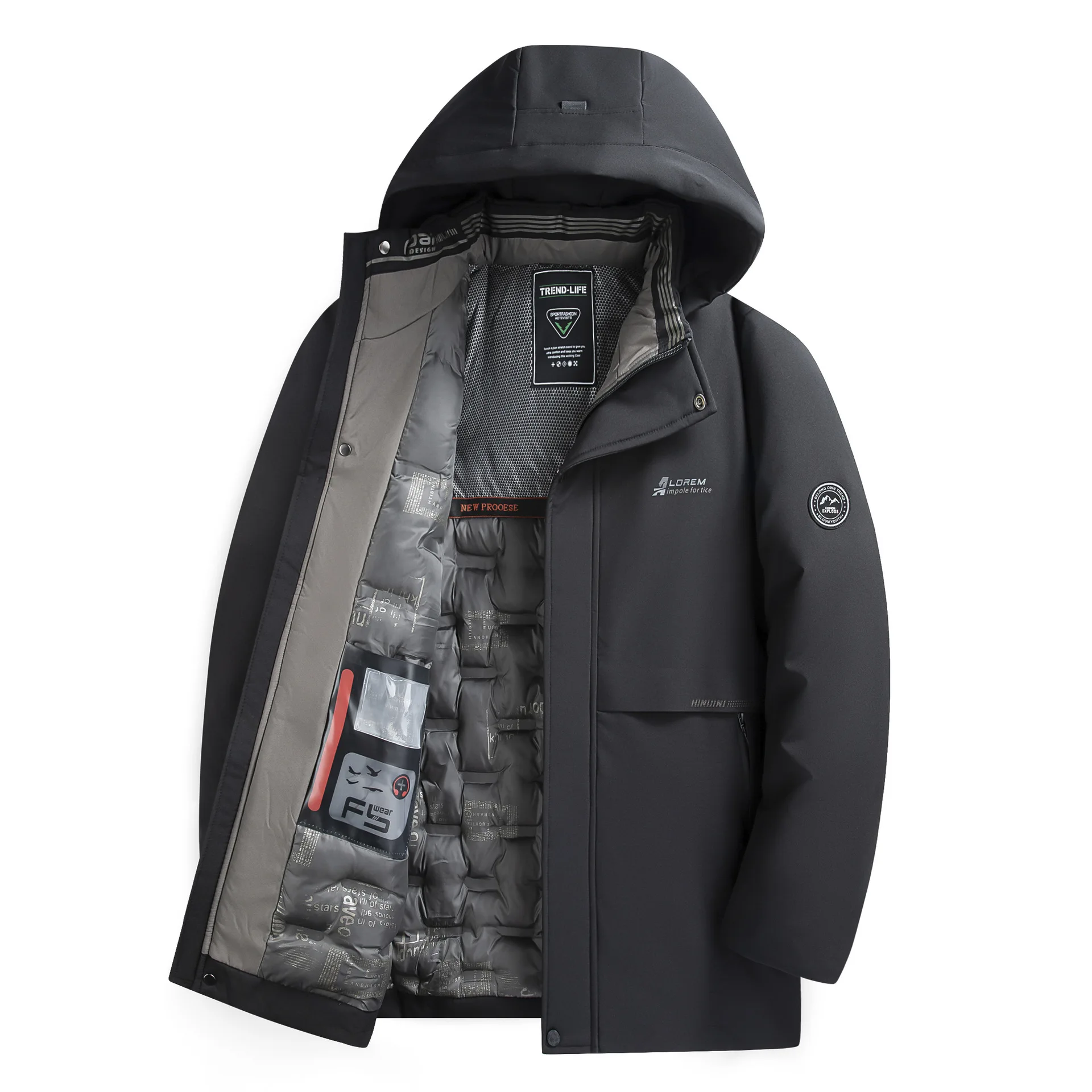 Parkas Coat Parka Coat Parka Men Coats Winter Jacket Men Thicken Hooded Waterproof Outwear Warm Coat Fathers' Clothing Casual Men's Overcoat