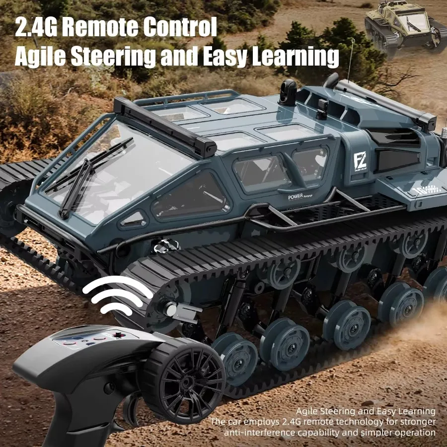 JJRC C8812 LED ライト 追跡タンク模型 RC JJRC C8812 LED Light Full Scale Tracked Tank Simulation