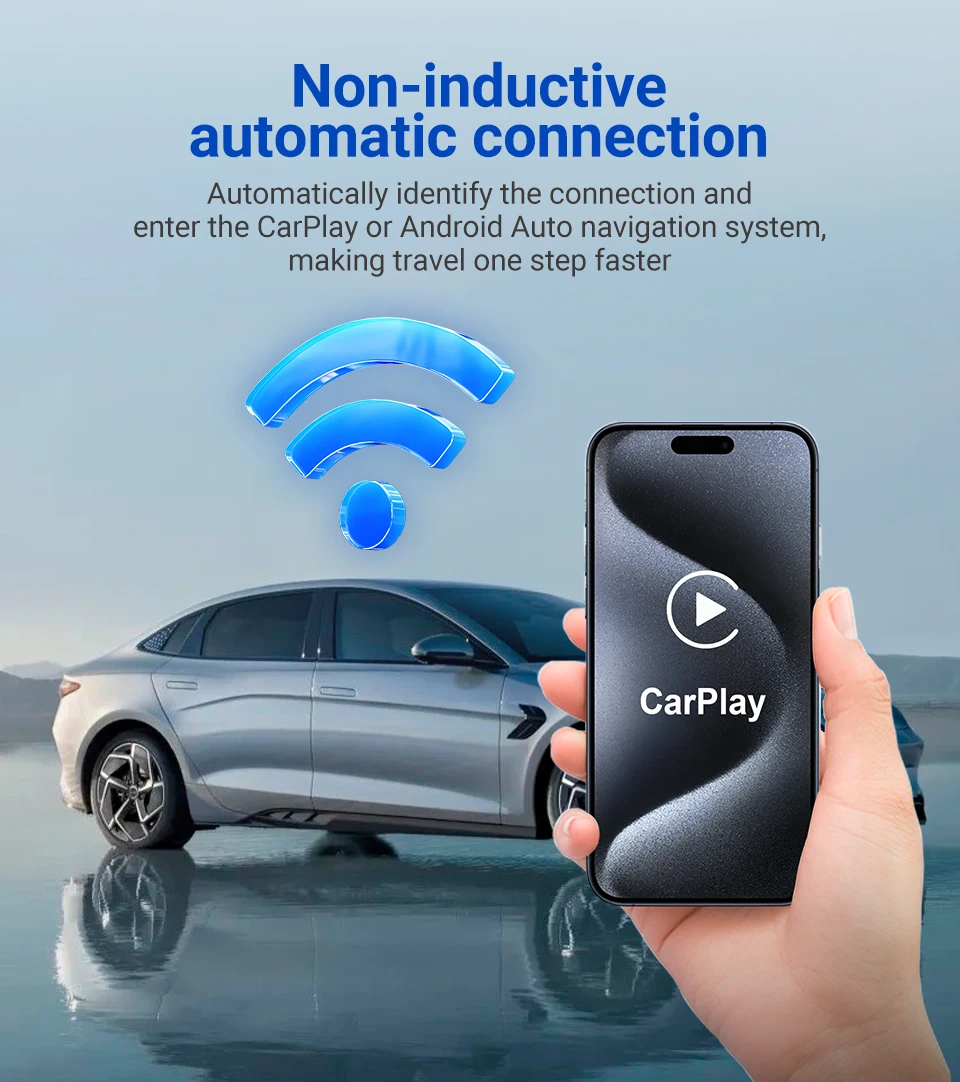 Verdrahtet an drahtlosen Adapter Android Auto Carplay Apple Auto Spiel zubehör iPhone Android Phone Ai Box 5,0 – Detail 8