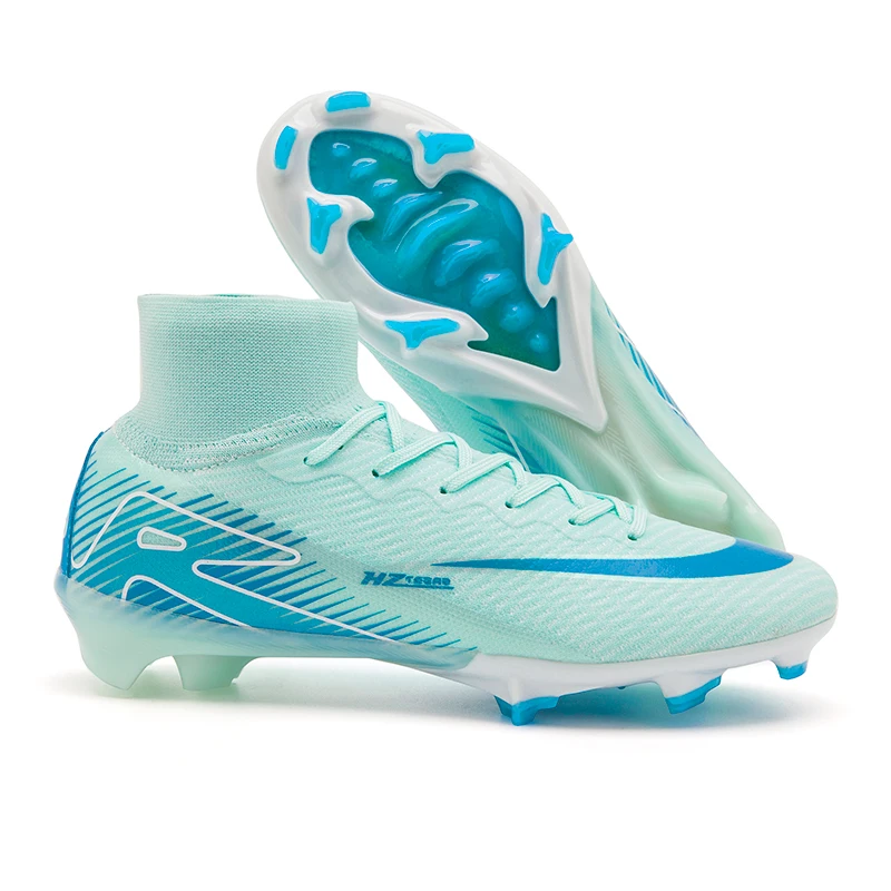 Men's Soccer Shoes High Top TF/FG Anti Slip Football Boots Outdoor Grass Adult Professional Training football shoes