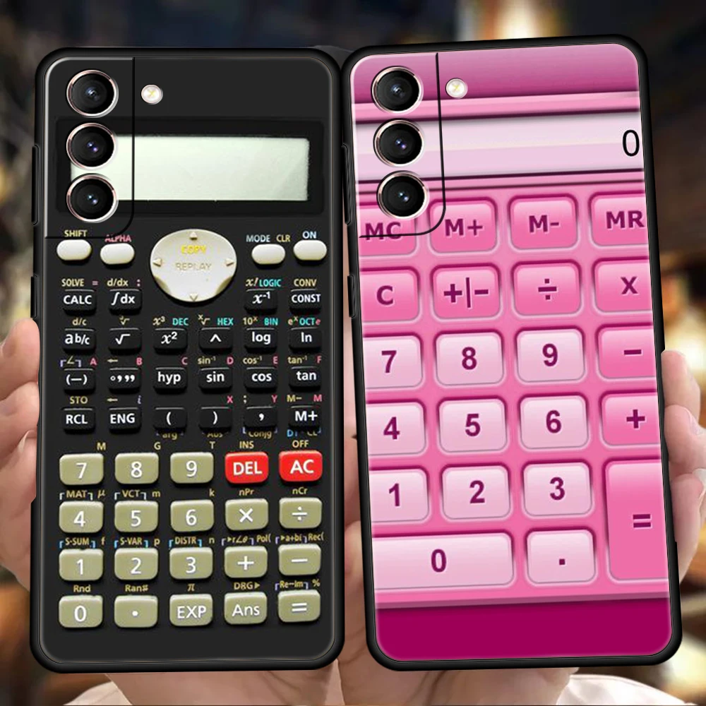 Vintage Calculator Design Silicone Phone Case - Retro Style Protective Cover