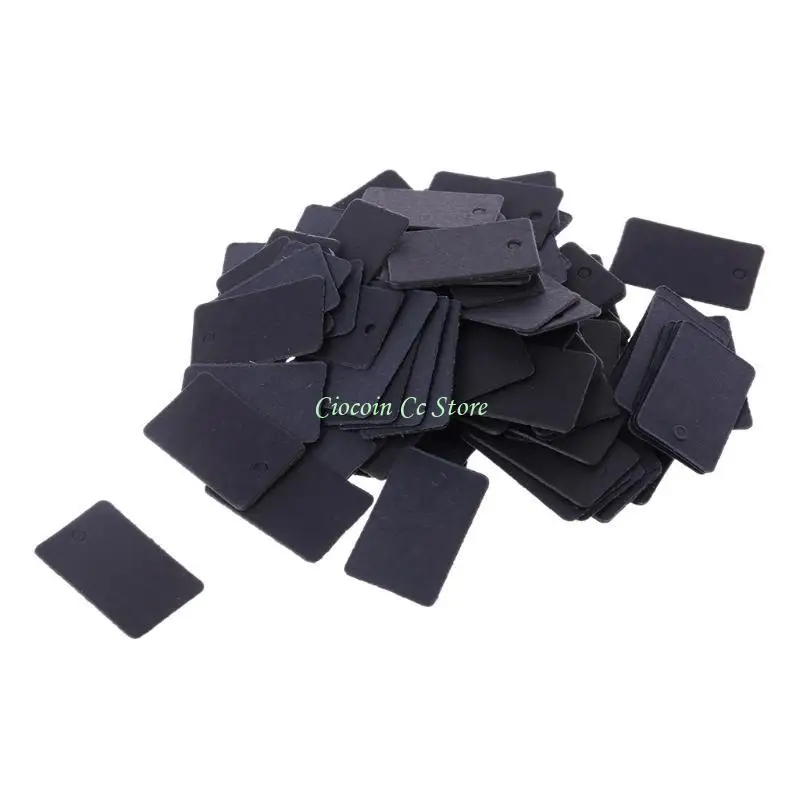 X90F 100pcs 크래프트 종이 선물 카드 끊기 태그 쥬얼리 라벨 태그 공예 장식 2x3.3cm