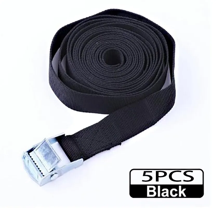 2 Meter Buckle Straps For Cars Motorcycles Bicycles Trailer Ropes Metal Buckles Sturdy Ratchet Straps For Duffel Bag