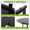Coffee Table Nesting Black Set of 2 Side - Black Frame and Round Black Marble Wood Table, Industrial End Table Side . 6
