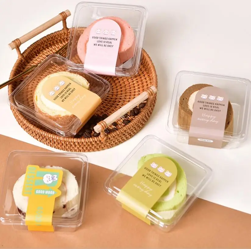 50Pcs Transparent Square Cake Packaging Boxes, Swiss Dessert Mousse Containers, Clear P... - SKU TCPB1619 - UGI Packaging