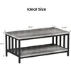 Coffee Table for Living Room with Slatted Sides Frame, Modern Farmhouse Living Room Table 3