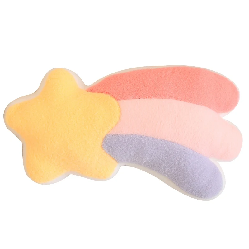 Natural Plush Pillow Stuffed Soft Shooting Star Heart Flower Rainbow Cloud Moon Crown Decor Sofa Chair Cushion Gift 6