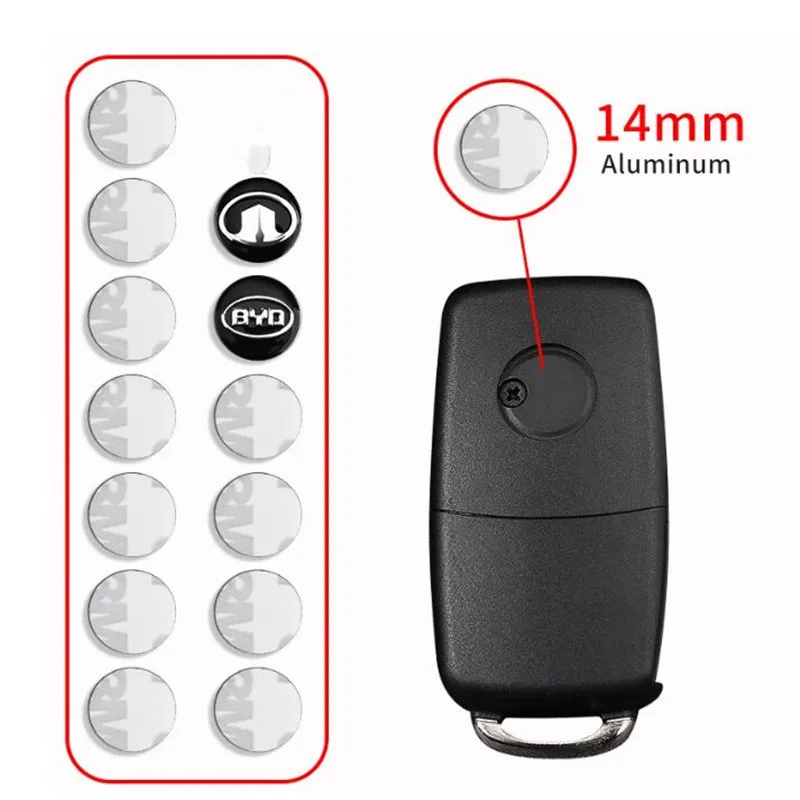 5pcs Metal 14mm Car Key Sticker Emblem Logo For VW Audi Seat Skoda Bmw