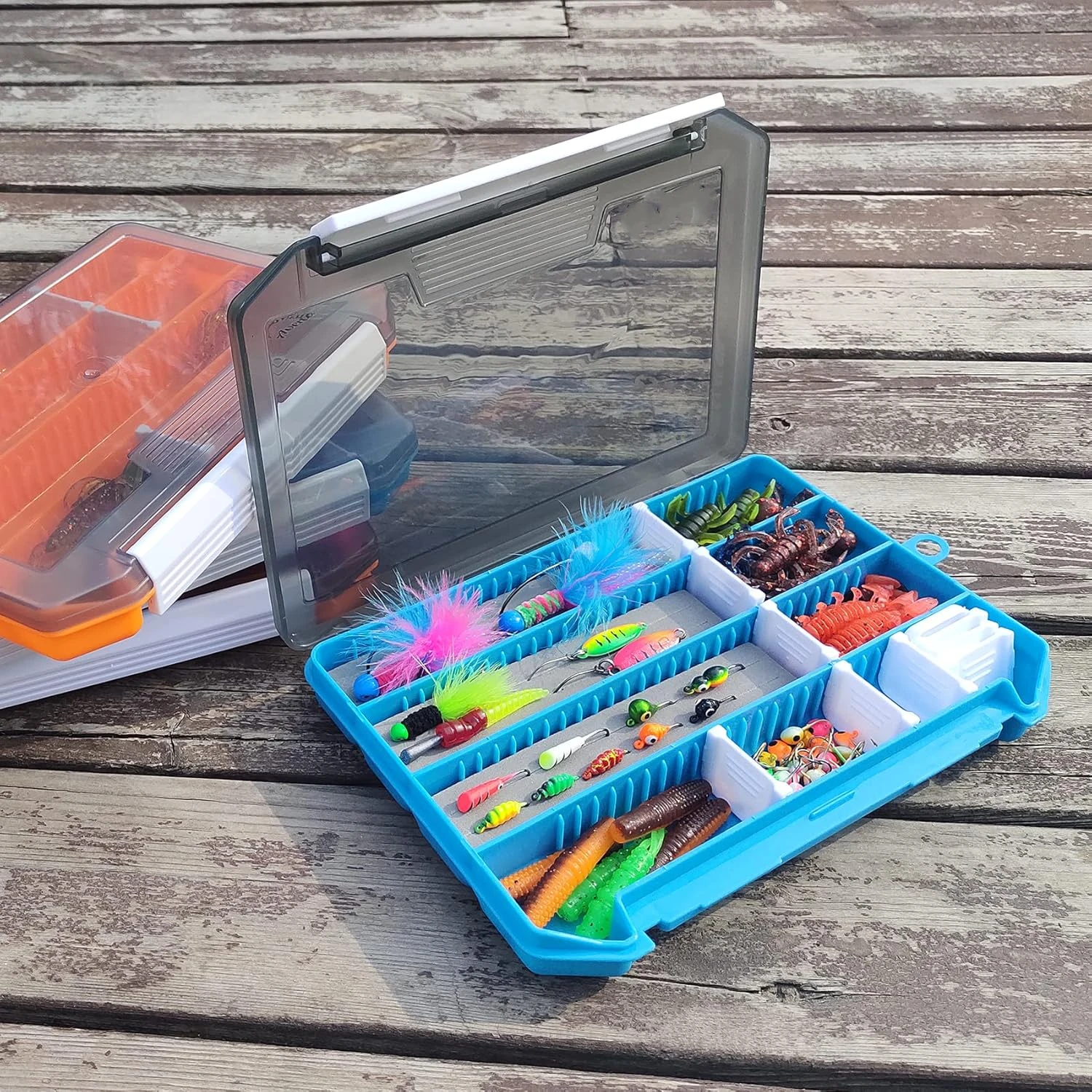 1PCS Fly Box Portable Jig Head Storage Ice Box Crappie Bass Lure