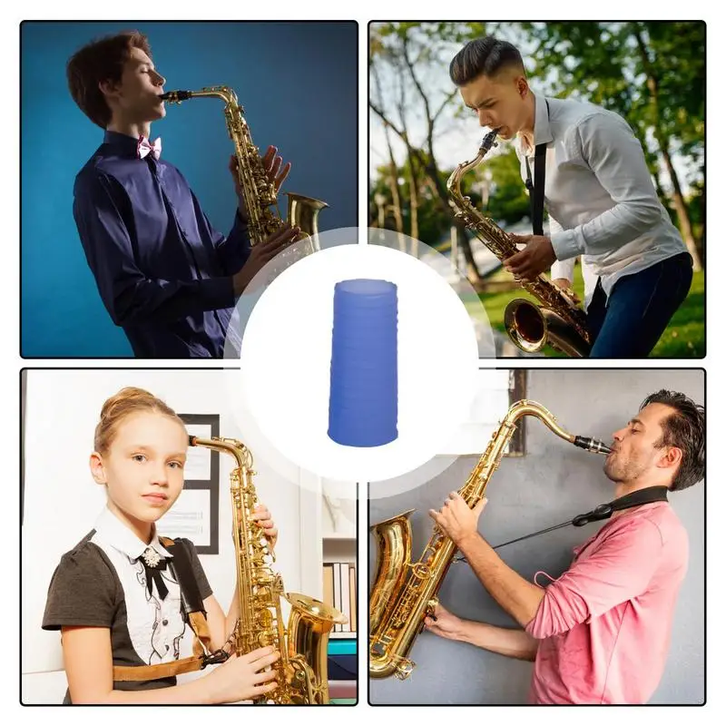 Saxophone Neck Silicone Cover Sax Curved Neck Protector Airtight Silicone Tube Airtight Safe Saxophone Cork Sleeve