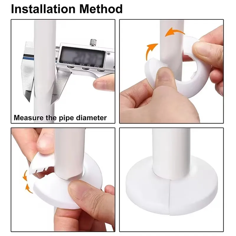 Radiator Pipe Collars Shower Faucet Angle Valve Pipe Decorative Cover 5PCS pipe decorative cover