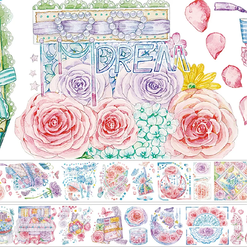 

Pet Film Girl Stationery Washi Tape Sticker Goo Card Decoration