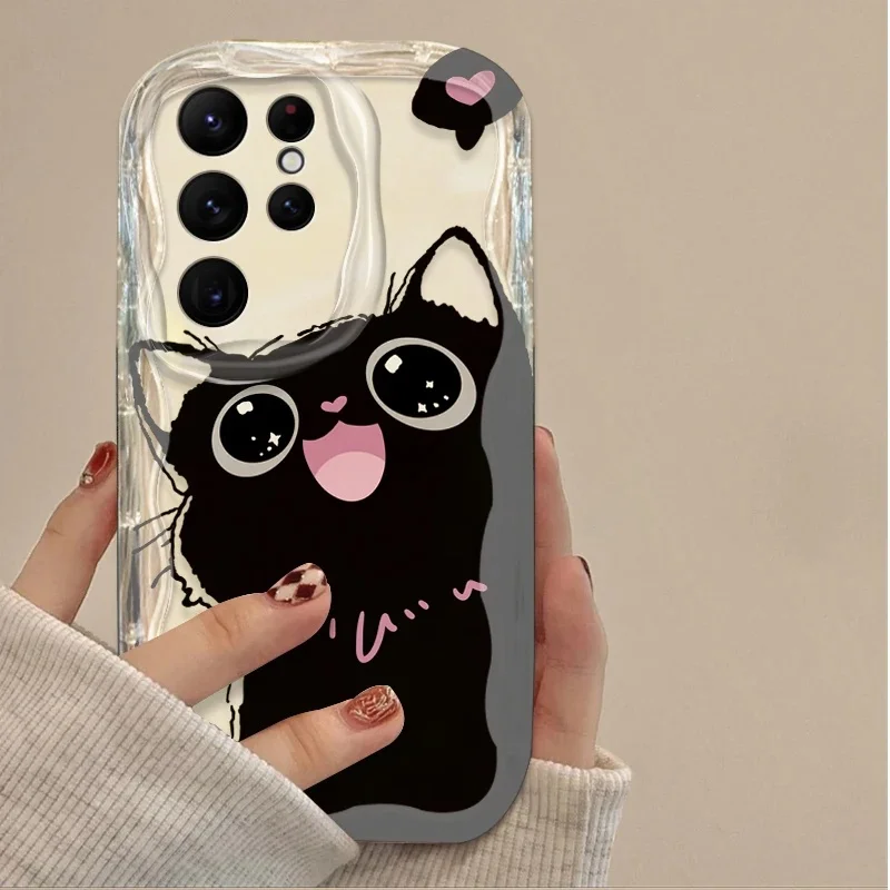 Black Cat Cartoon Design Phone Case