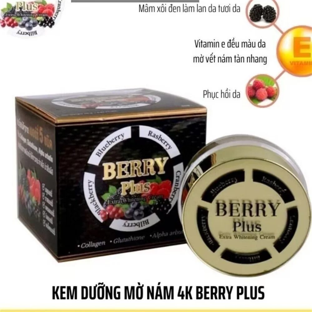 Berry Plus 5X KhN&aacute;m, khmn, m en, Tyn Nhang, Trng Mn Da Thai Lan Ch&iacute;nh H&atilde;ng Botella de 20 g