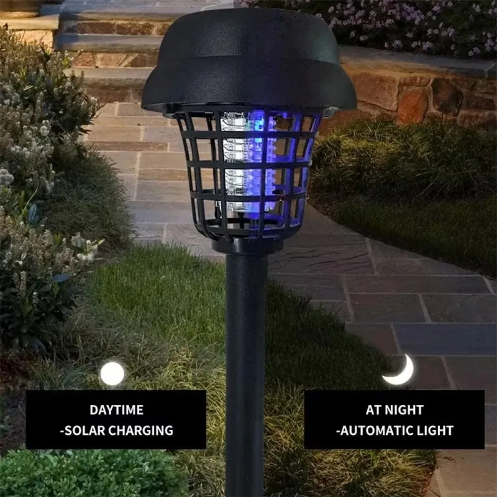 2/4pcs Solar Powered Mosquito Killer Lamp, IP65 Waterproof Outdoor Bug Zapper, Eco-Friendly & Energy-Saving