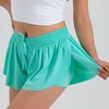 Women‘s 2 in 1 Flowy Running Shorts Casual Athletic Gym Yoga Workout Shorts Spandex Butterfly Tennis Skirts Cute Clothes Summer 2
