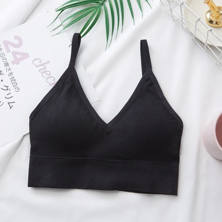 Women Sexy Crop Tops Bra Tube Top Female Streetwear Sleeveless Seamless Sports Bra Crop Camis Top Tee Bandeau Top Basic Tank