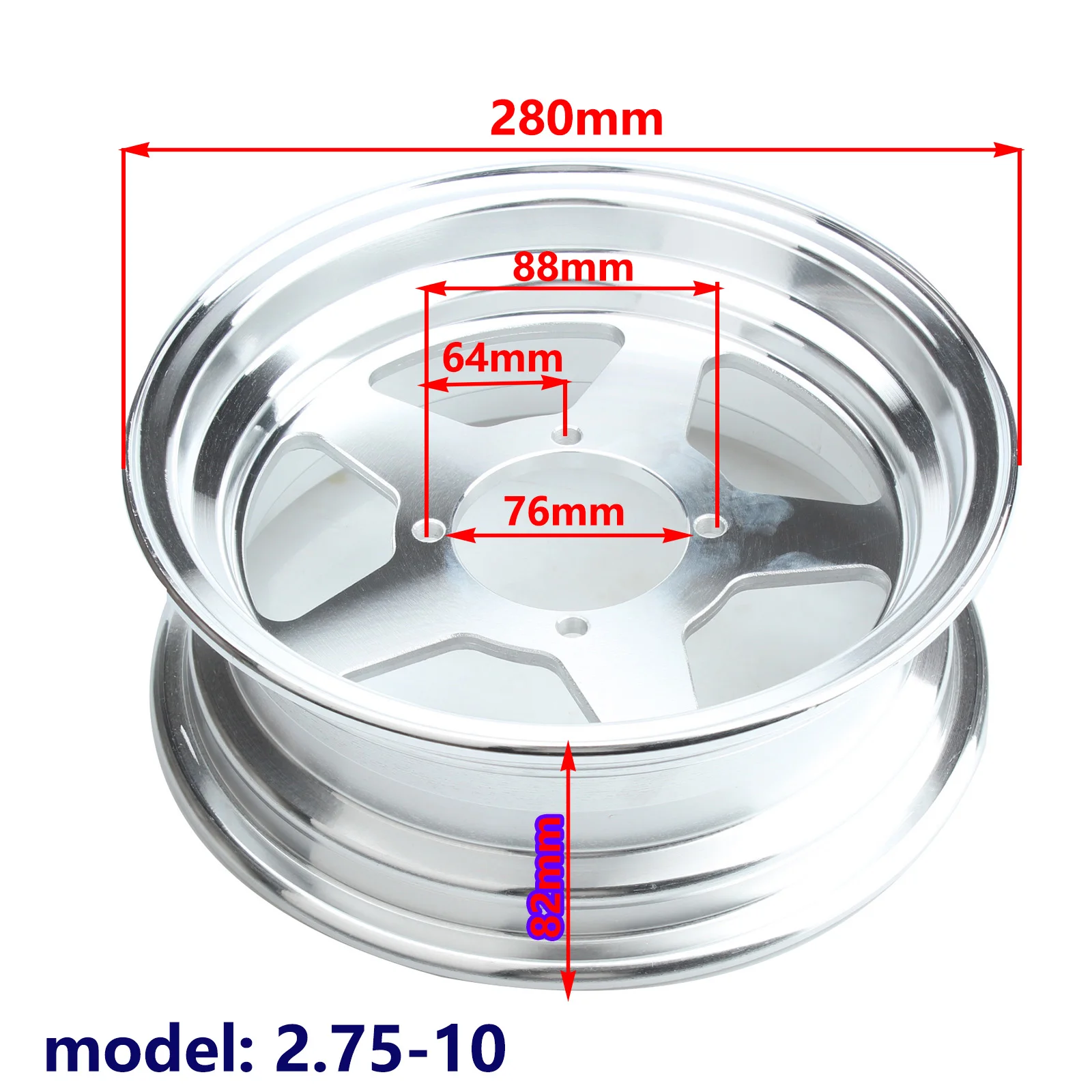 Aluminum Tubeless 2.50J-10 2.75J inch Wheel Rim For Honda