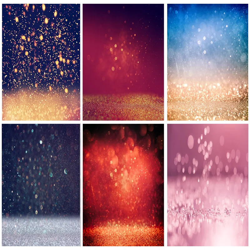 

SHENGYONGBAO Vinyl Custom Photography Backdrops Prop Glitter Facula Light Spot Theme Photography Background 21318GBT-06