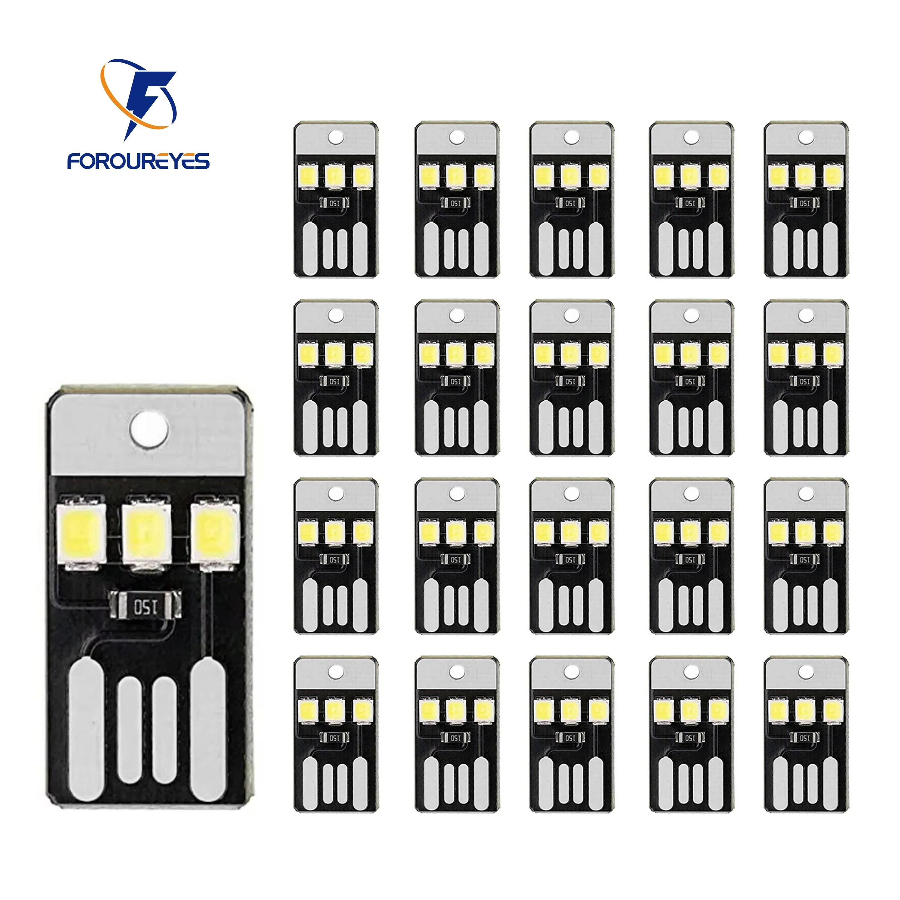 20pack 책 빛 미니 밤 조명 2835SMD 책 램프 전구 5V 0.2W Led Usb 빛 전원 은행 컴퓨터 노트북