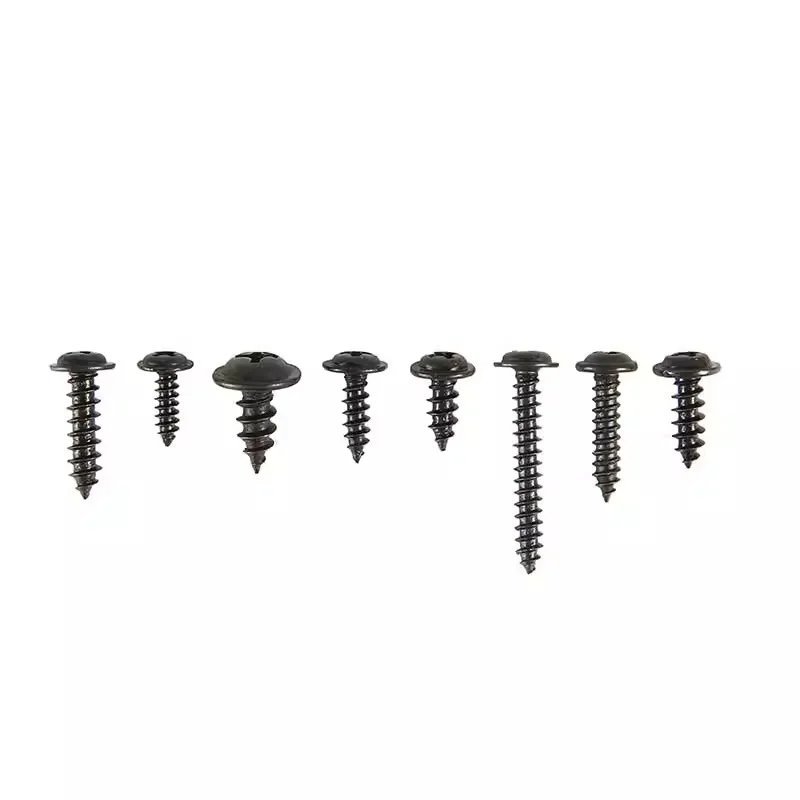크로스 블랙 플랫 헤드 탄소강 셀프 태핑 나사, M3, M3.5, M4, M5, 박스 당 340 개