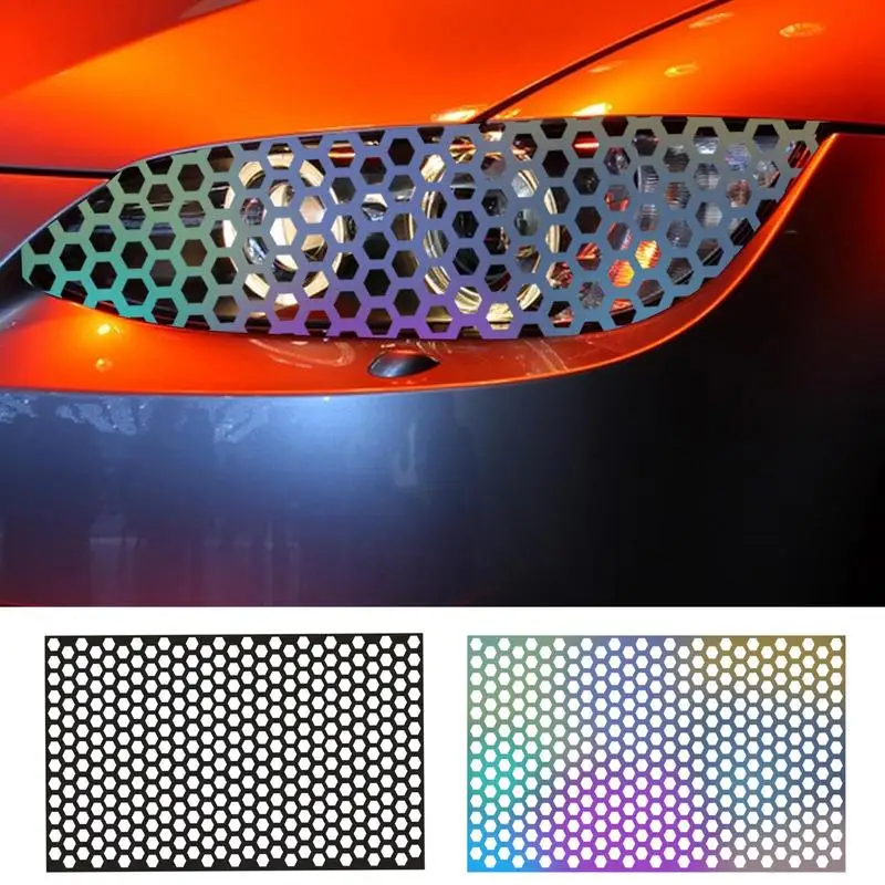 

Car Rear Tail Light Stickers Auto Self Adhesive Taillight Lamp Honeycomb Decal Vehicle Rear Lamp Decoration Wrap Film Sticker