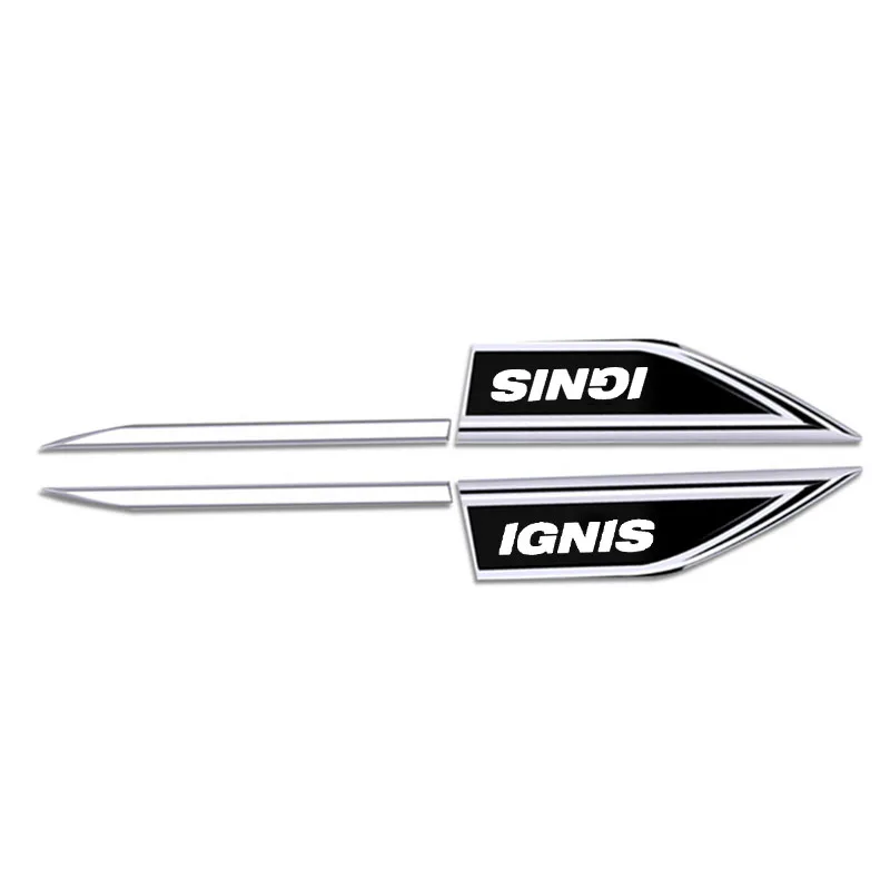 

2pcs Car Chrome Modified Car Body Side Doors Blade Car Stickers for IGNIS Automobile Leaf Plate Decoration Auto Accessories