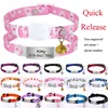Personalized 1cm Width Cat Collar with Bell Safe Breakaway Cats Collars Quick Release Cute Necklace Free Engrave For Cats Kitten 1