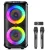 JYX T27 Wireless Bluetooth Speaker, Karaoke Machine with 2 Microphone, Home Karaoke Party Speaker with Led Light/6000Mah Battery