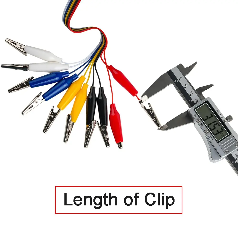 Alligator Clip to Breadboard Jumper Wire Test Lead Dupont Cable 10pin 20cm Male Female for Arduino Microbit Nano LED Strip alligator clips test leads test cable lead test lead wire test lead cable test cable